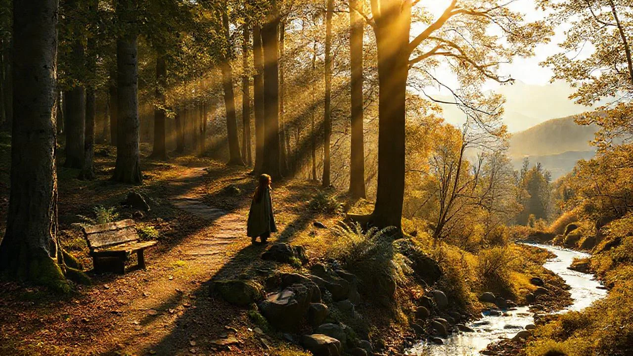 Un bosque tranquilo y sereno