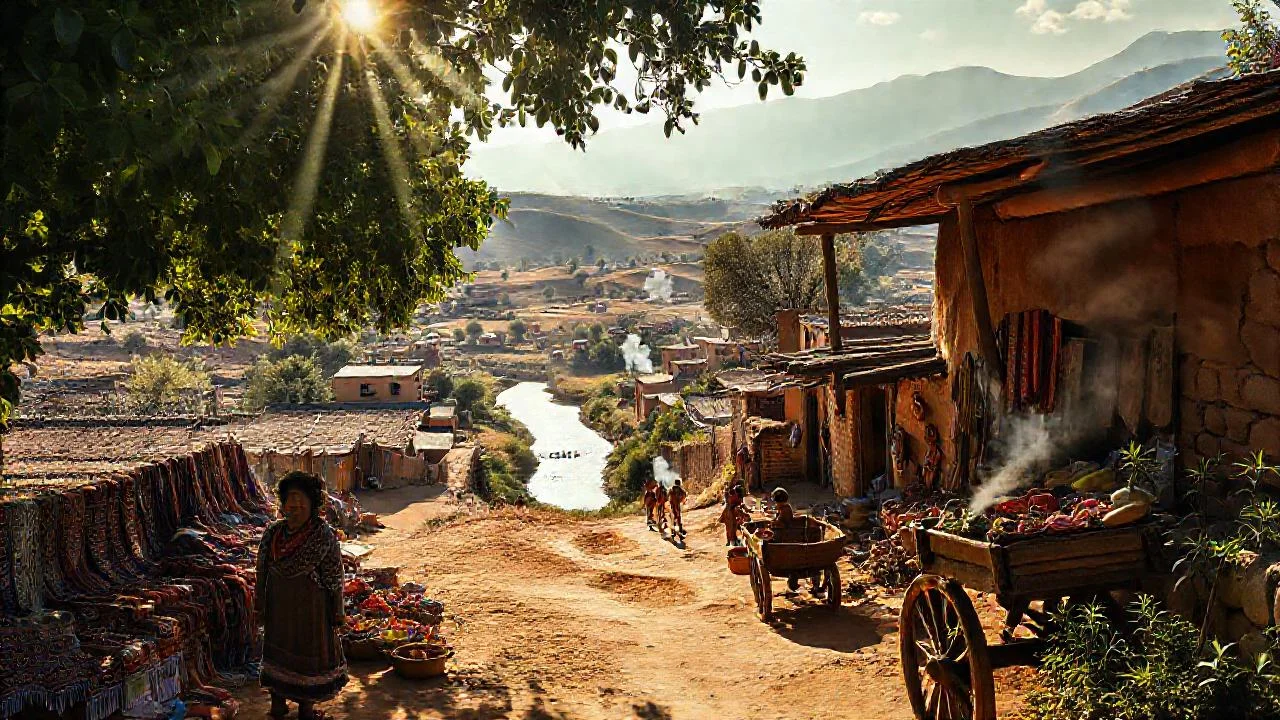 Un pueblo vibrante, lleno de vida