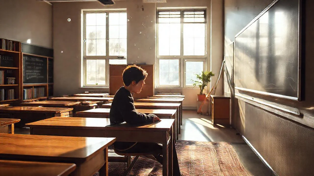 Aula académica, luz y concentración