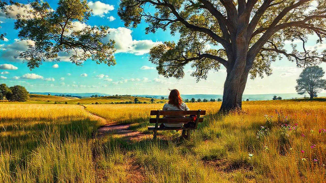Campo tranquilo, luz y paz