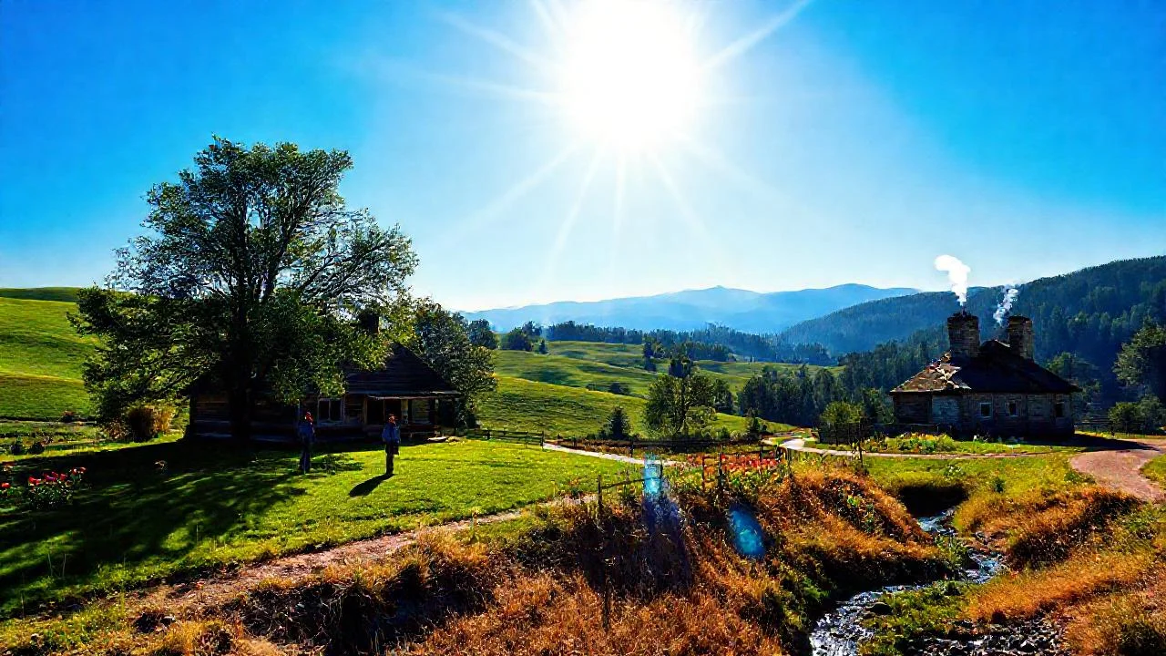 Un paisaje rural tranquilo y sereno