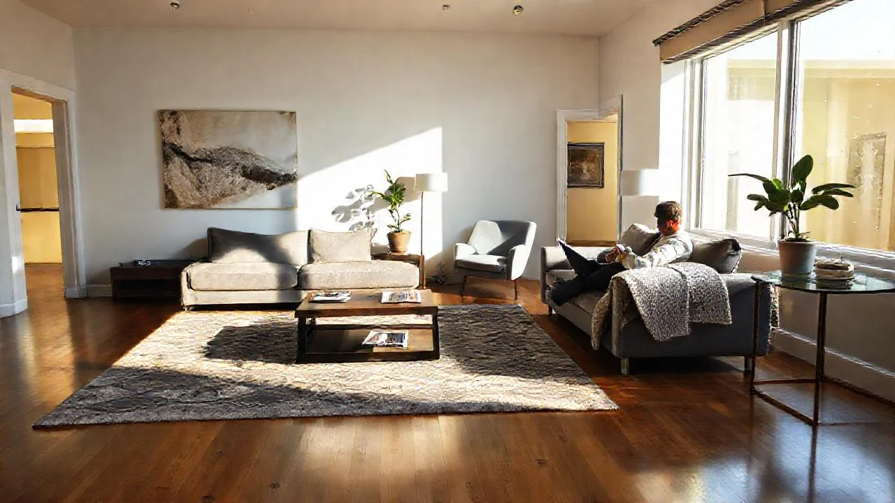 Un salón moderno, luminoso y acogedor