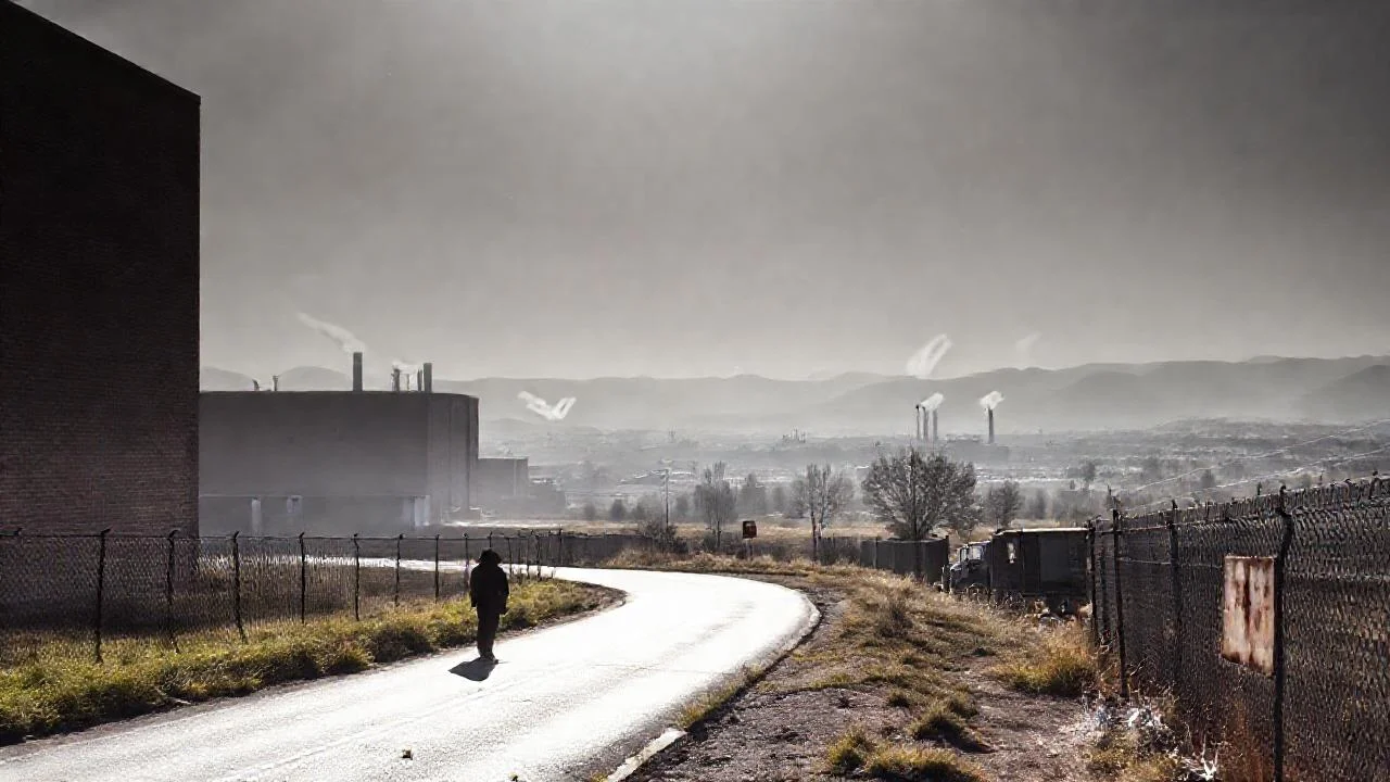 Industria sombría, escala y quietud