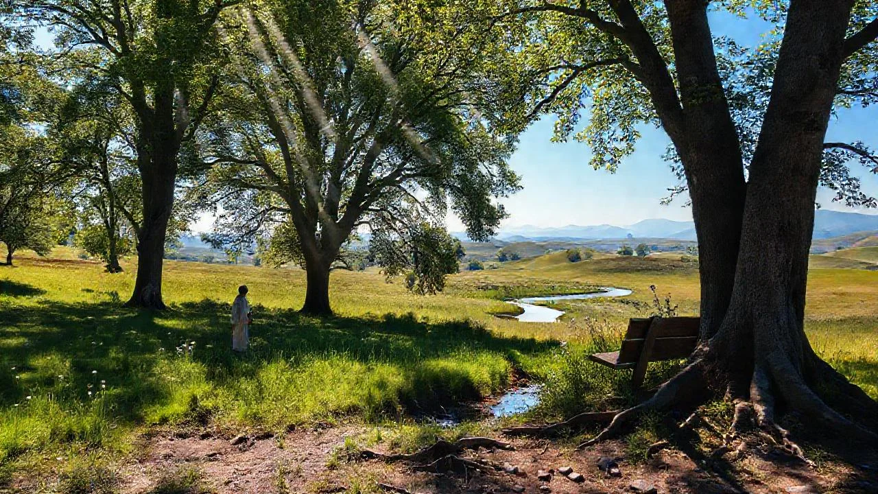 Un paisaje tranquilo y sereno se revela