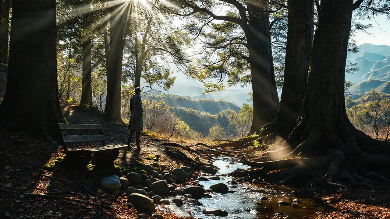 Silencio, luz y bosque ancestral