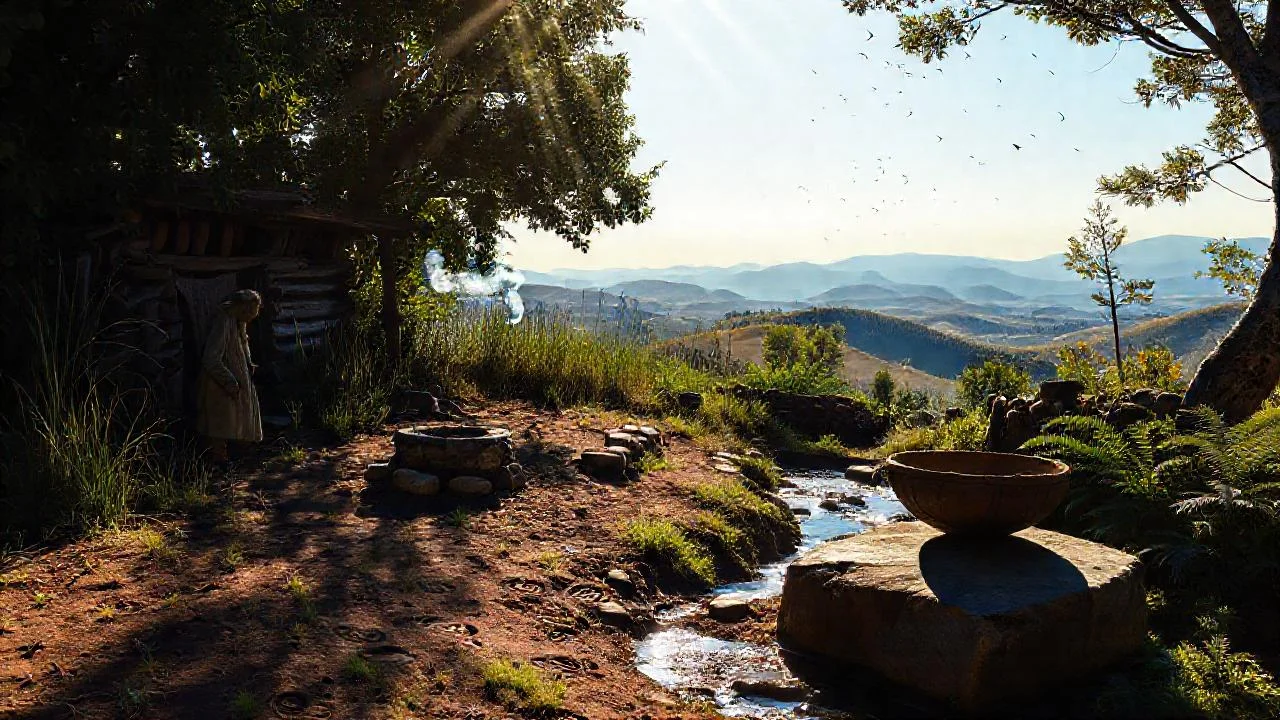 Un paisaje sereno y solitario emerge