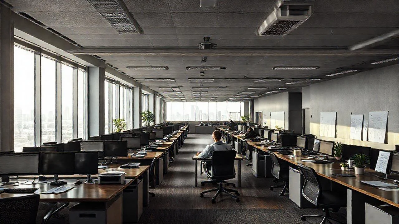 Un espacio de oficina tranquilo y moderno