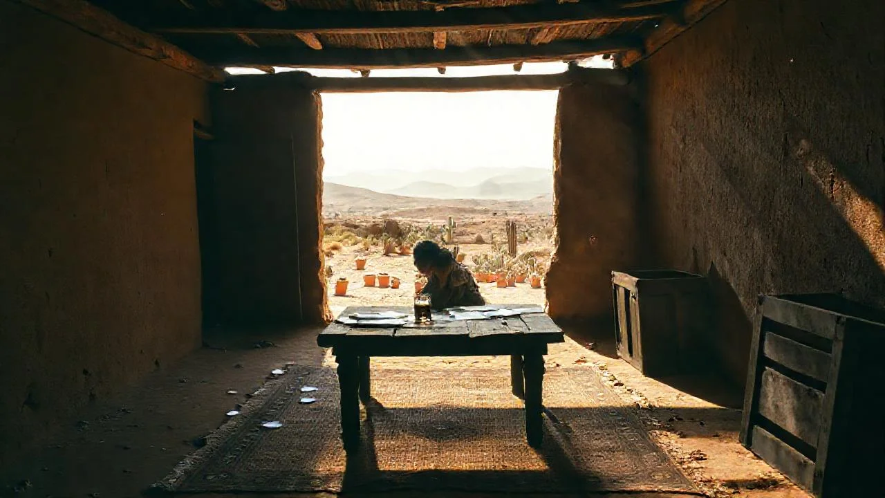 Un hombre viejo contemplaba la quietud rural