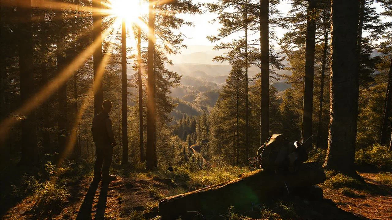 Sol y silencio en el bosque