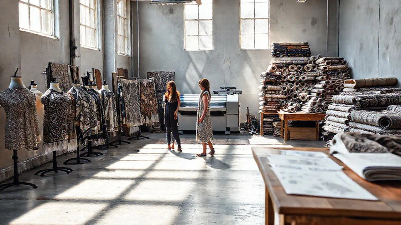 Un estudio de diseño textil ordenado