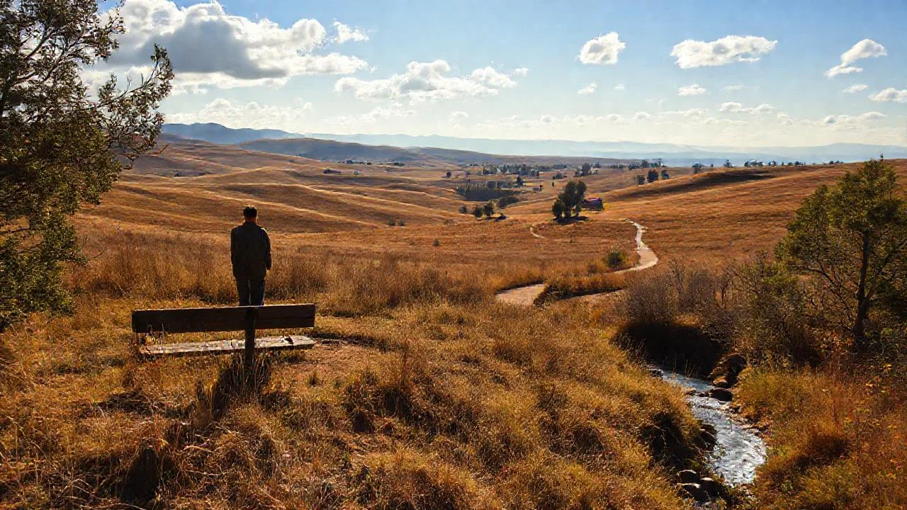 Un paisaje rural silencioso y sereno