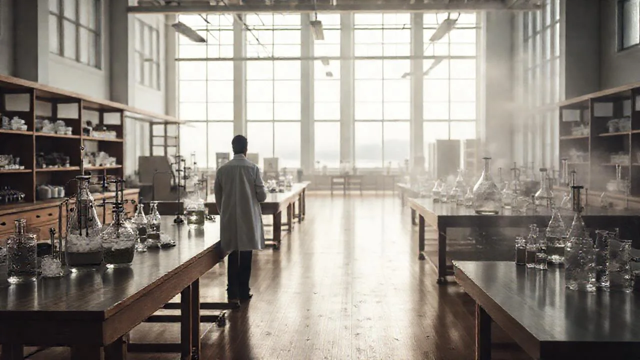 Laboratorio científico, observación y experimentación sutil