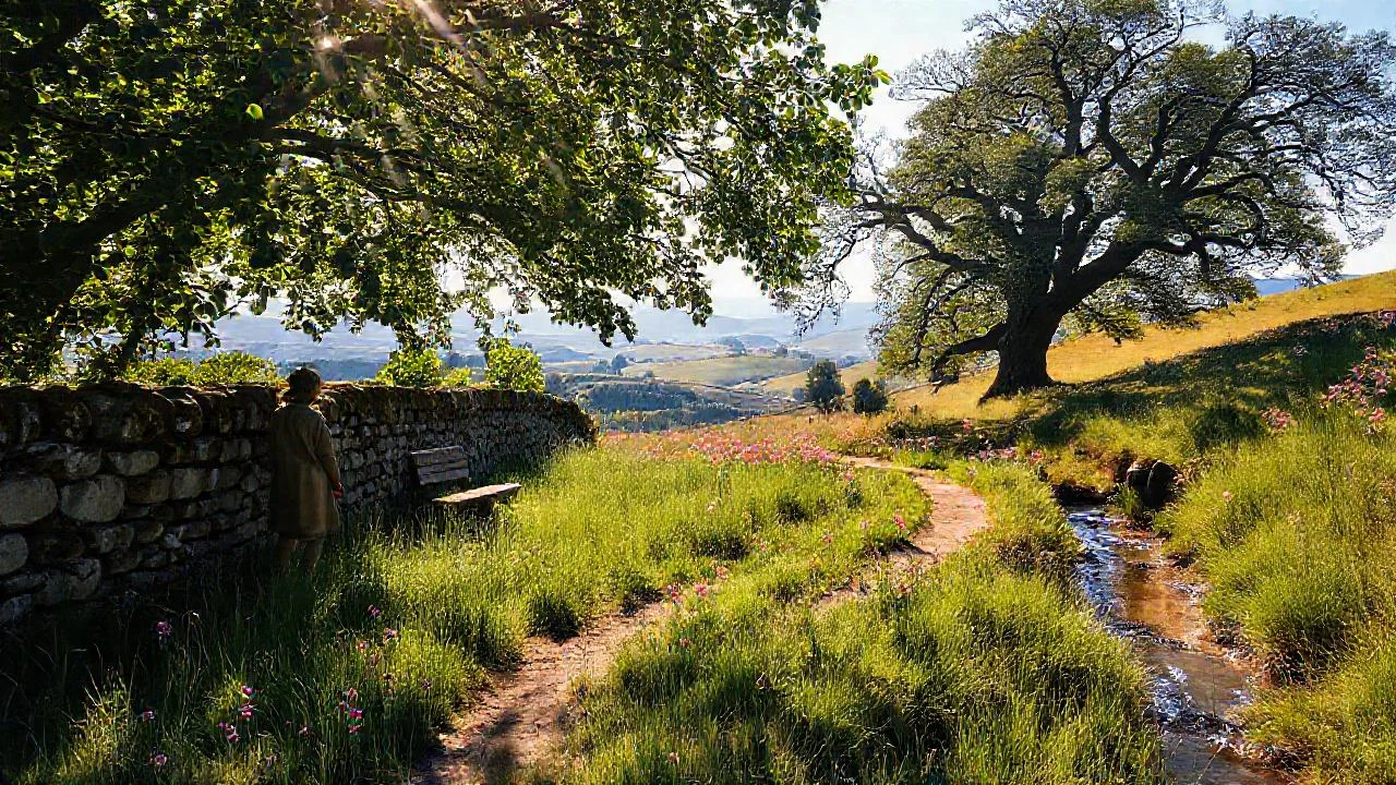 Un paisaje rural tranquilo y sereno