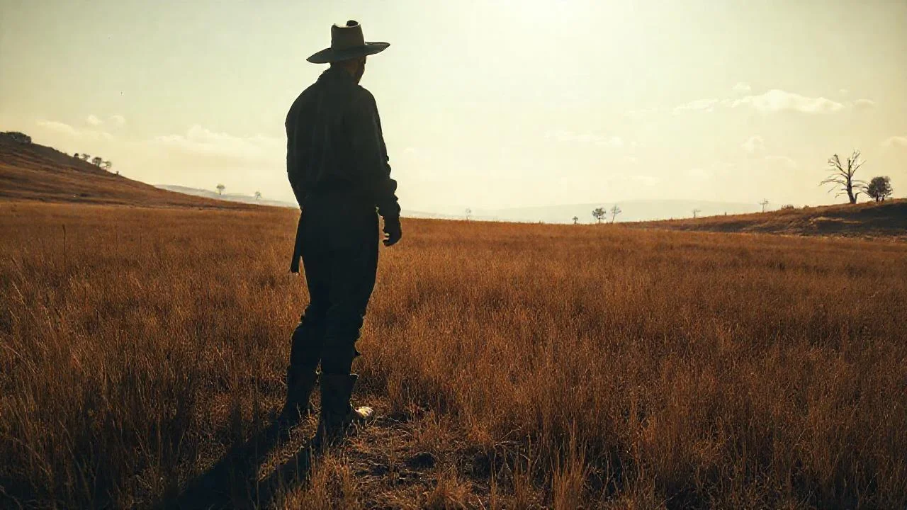 Un solitario observa la vasta soledad