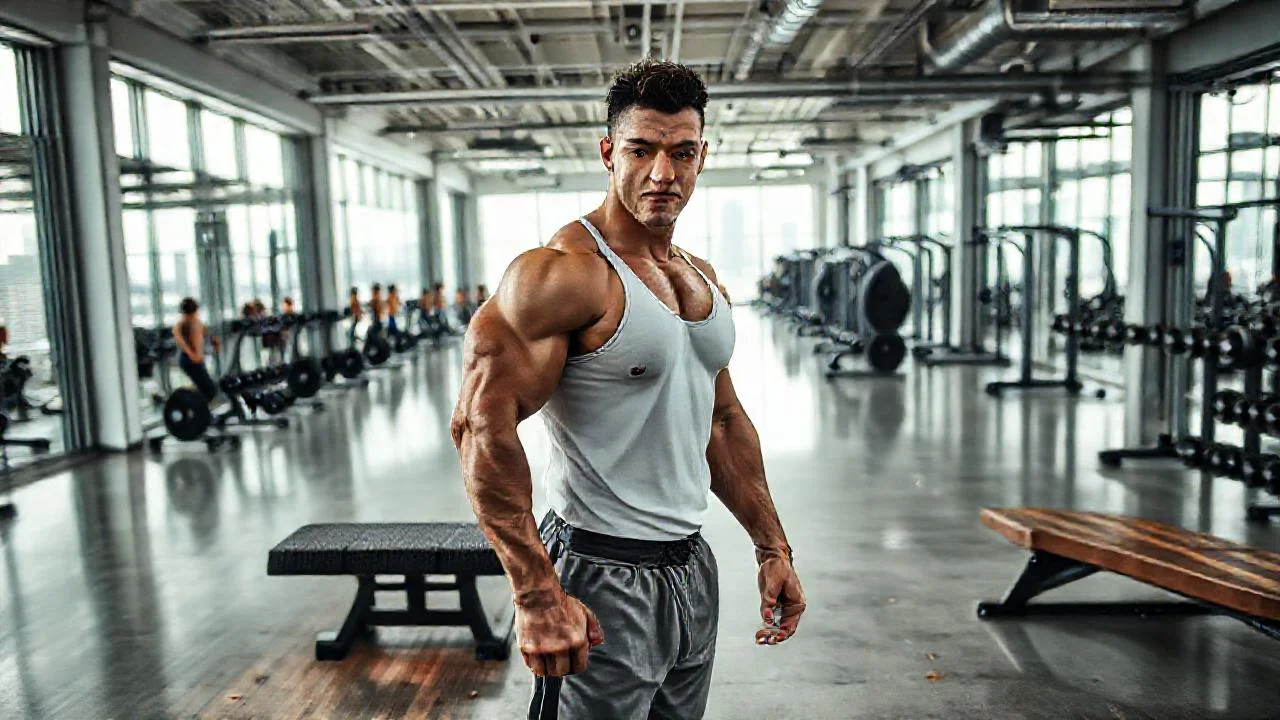 Gimnasio robusto, luz y fuerza