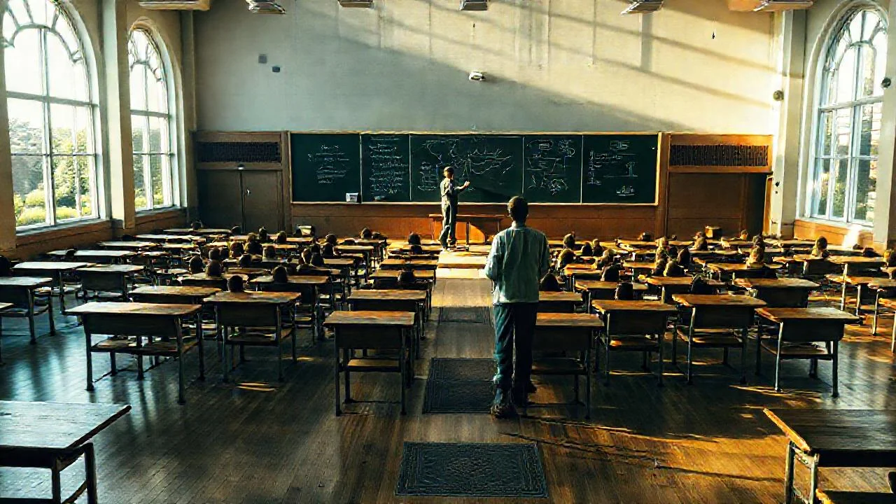 Aula universitaria: aprendizaje, luz y quietud