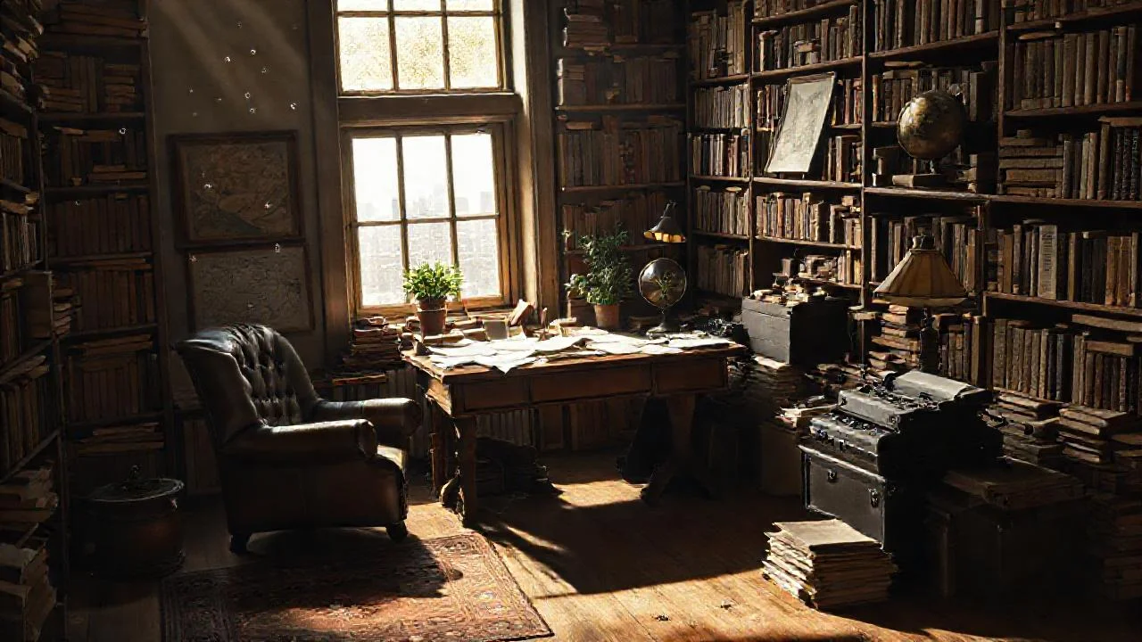 Un estudio antiguo, lleno de quietud