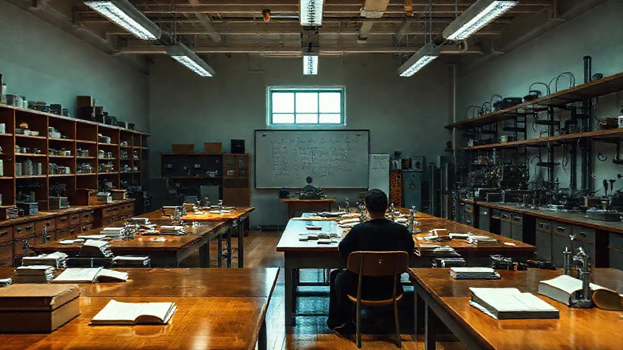 Laboratorio de ciencia, concentración y orden