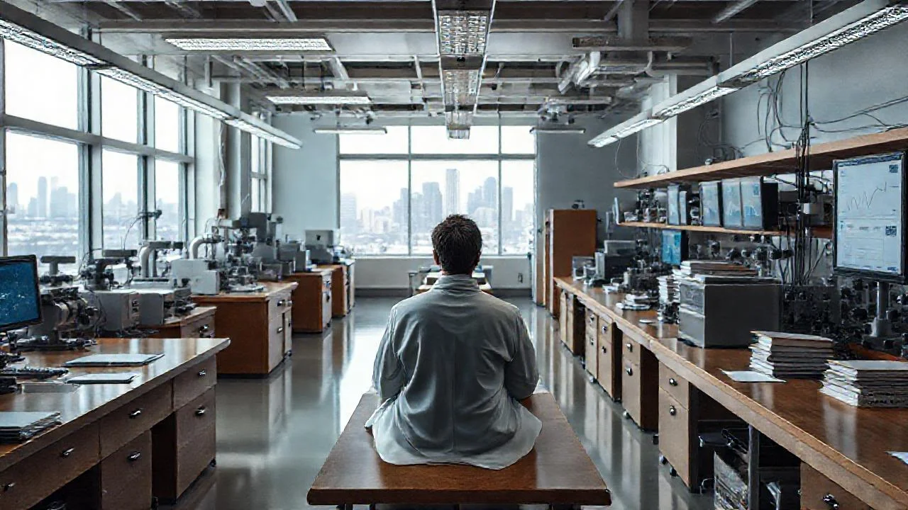 Laboratorio moderno, ordenado y silencioso