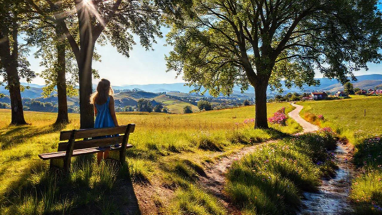 Tranquilidad rural, luz y sombras