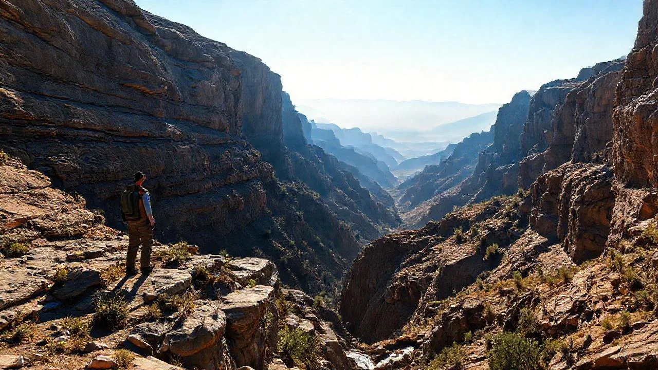 Un paisaje rocoso remoto y silencioso