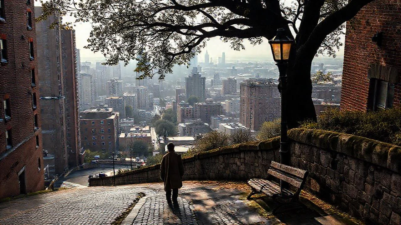Ciudad antigua, silenciosa y sombría