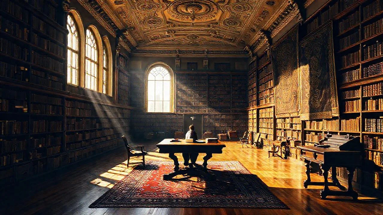 Un tranquilo espacio literario antiguo