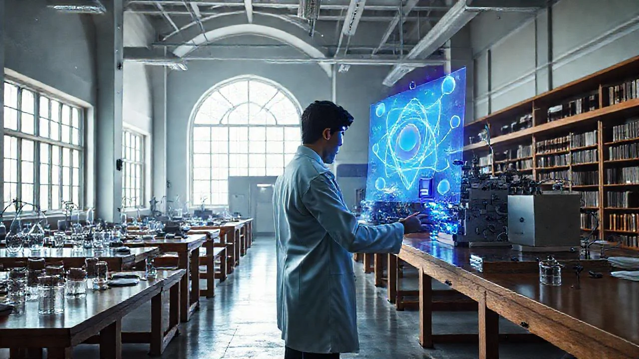 Laboratorio científico, calma y concentración
