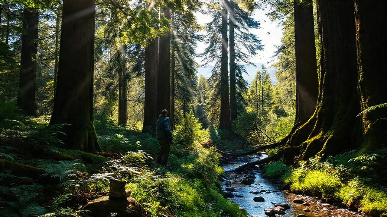 Bosque sereno, luz y vastedad