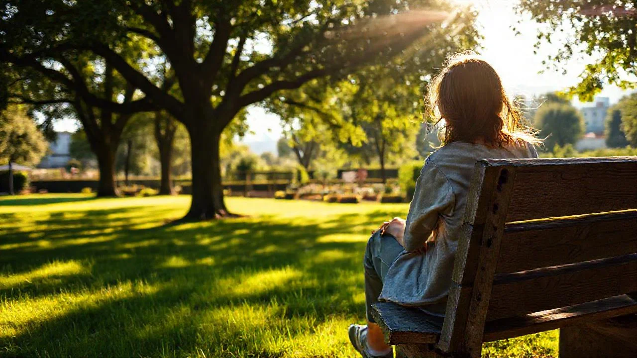 Tranquilidad en un jardín sereno