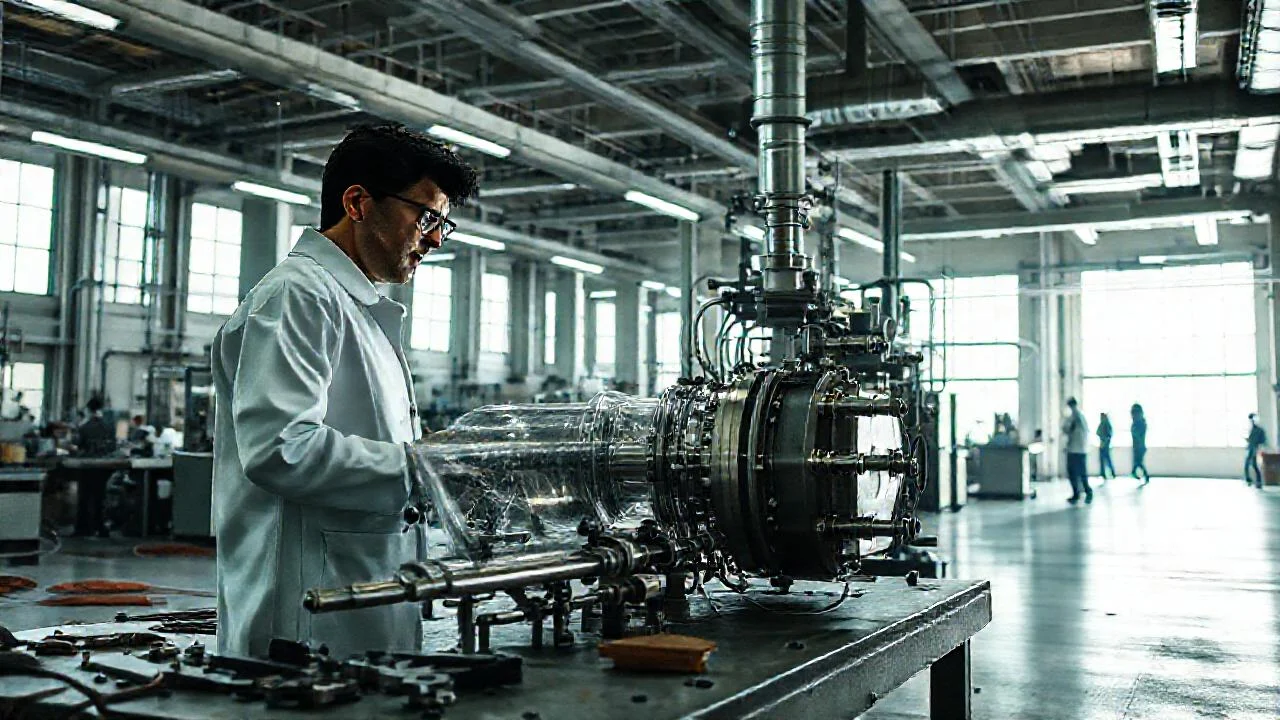 Un laboratorio industrial, funcional y detallado