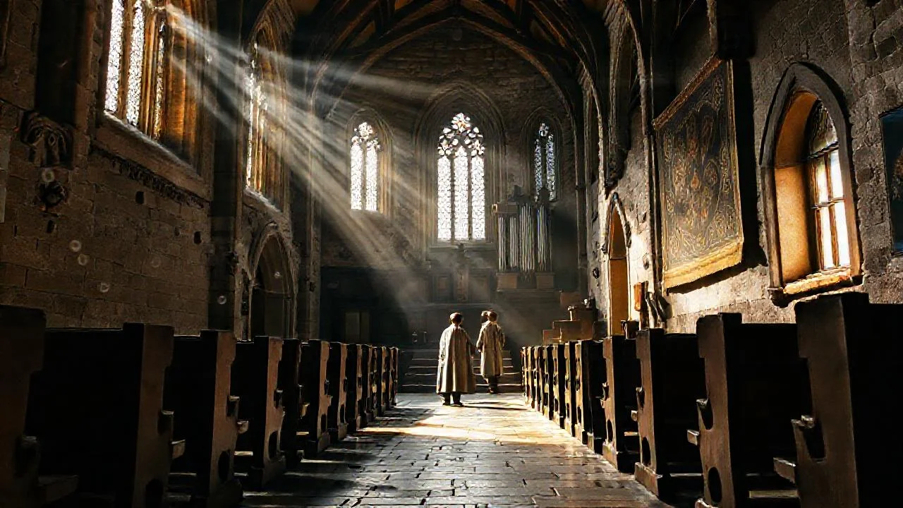 Una iglesia antigua, serena y majestuosa
