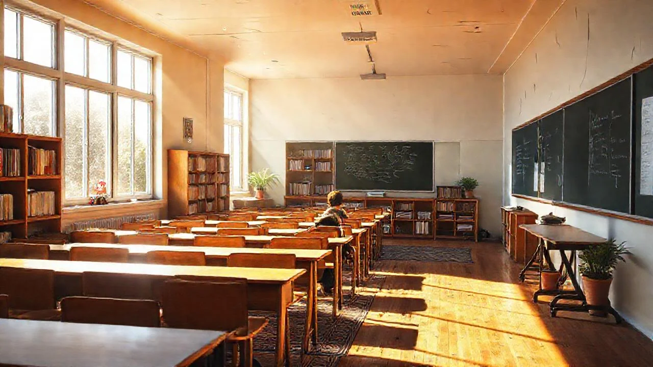 Un aula cálida, luminosa y serena