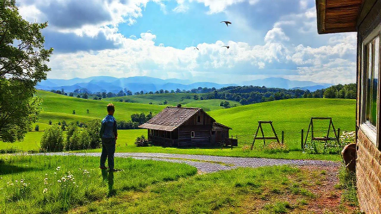 Un día tranquilo, paisaje rural sereno