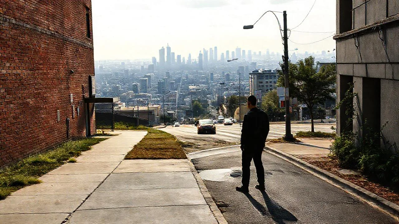 Ciudad antigua, silenciosa y desolada