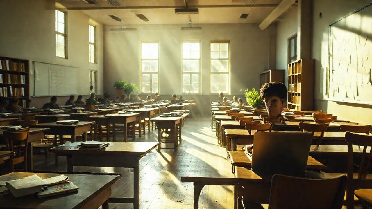 Un aula tranquila y luminosa