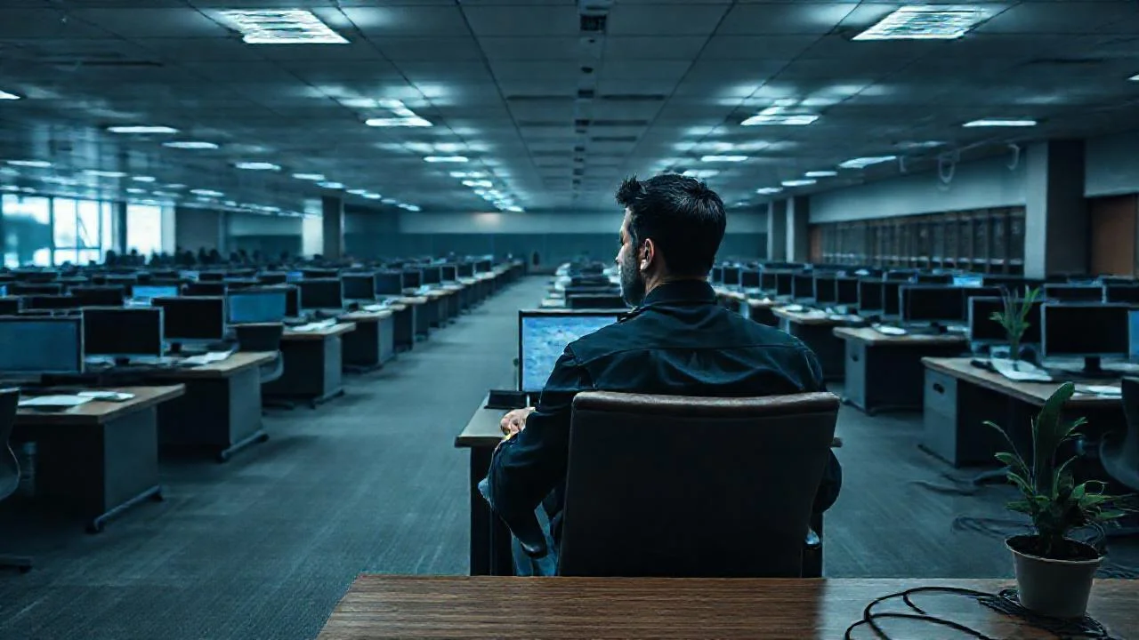 Oficina moderna, tranquila y funcional