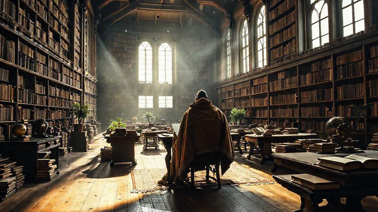 Silencio y libros en la luz