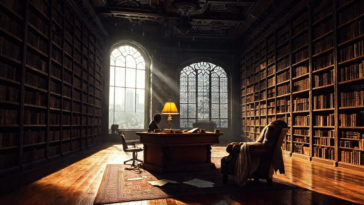 Un silencio antiguo, libros y sombras