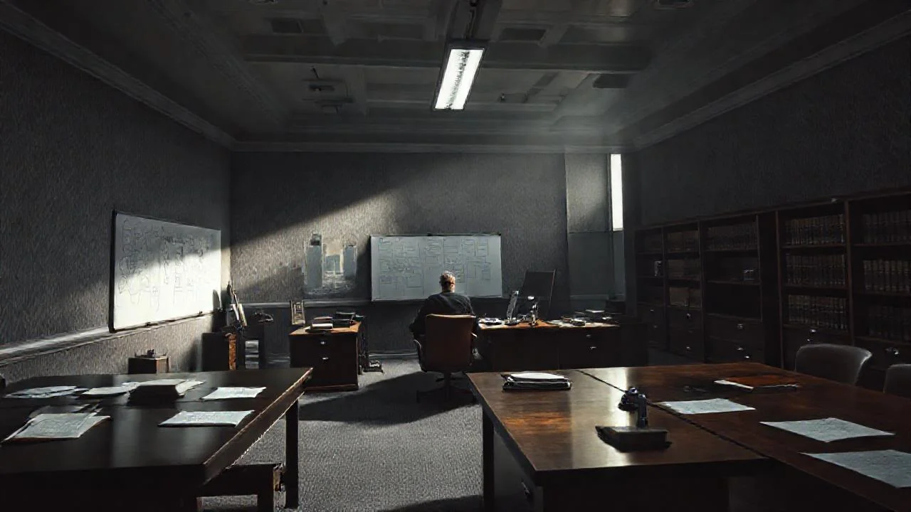 Oficina solitaria, concentración silenciosa y profundidad