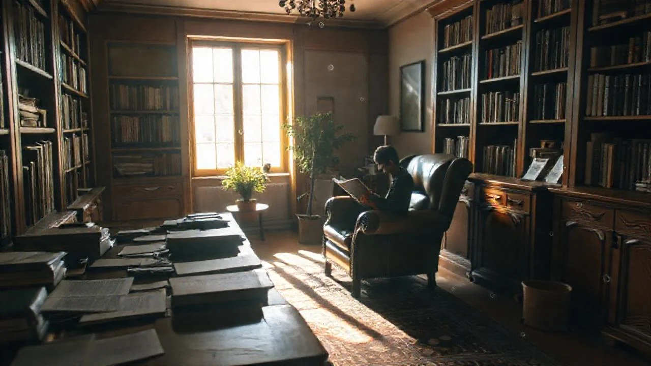 Un estudio tranquilo y luminoso