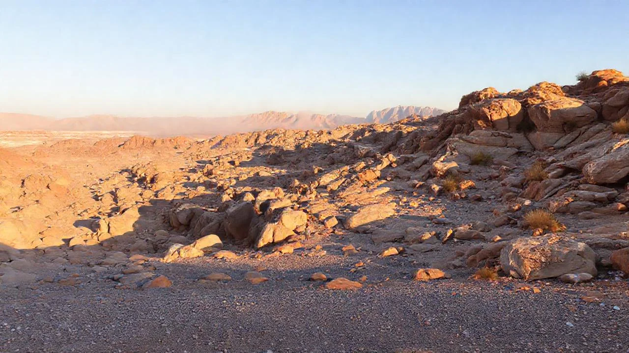 Roca árida, sol y soledad