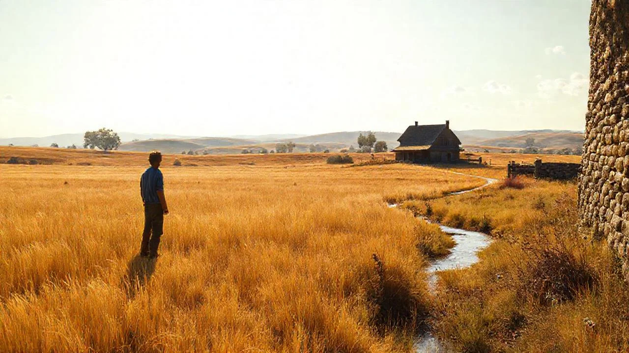 Campo dorado, calma y silencio eterno