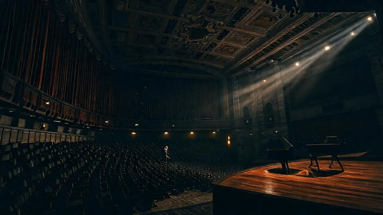 Un salón de conciertos silencioso y evocador
