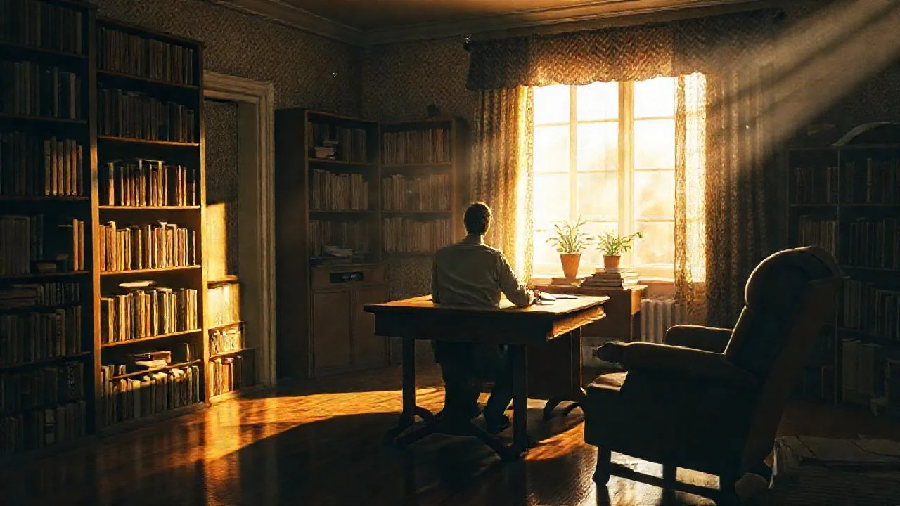 Estudio tranquilo, luz y quietud
