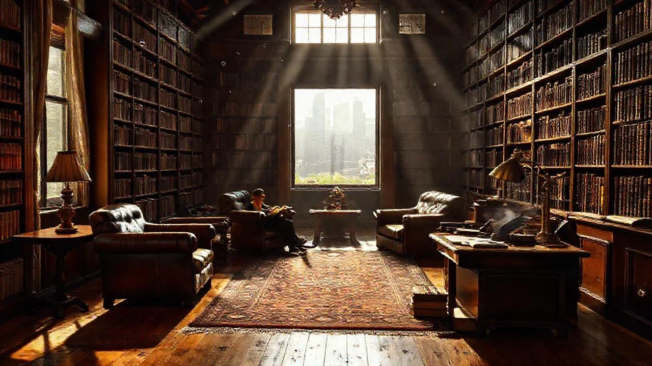 Una biblioteca antigua respira tranquilidad y silencio