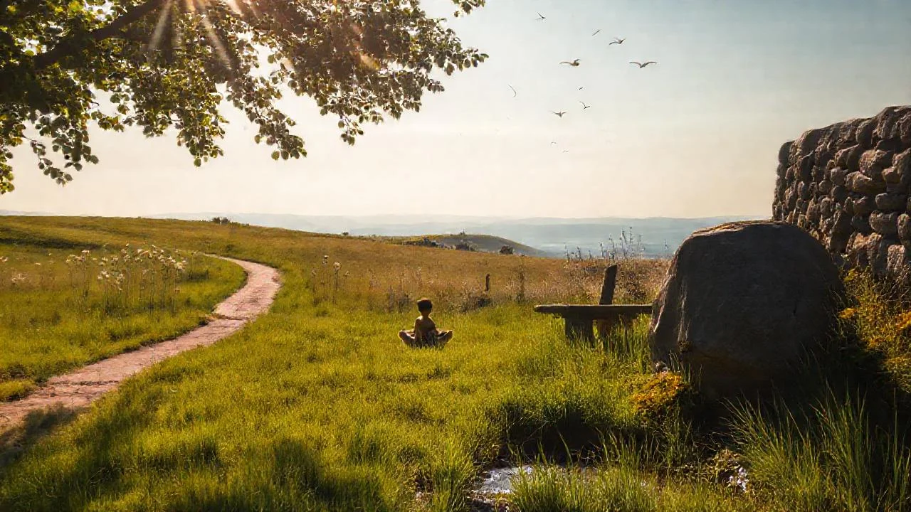 Un paisaje sereno, vibrante y tranquilo