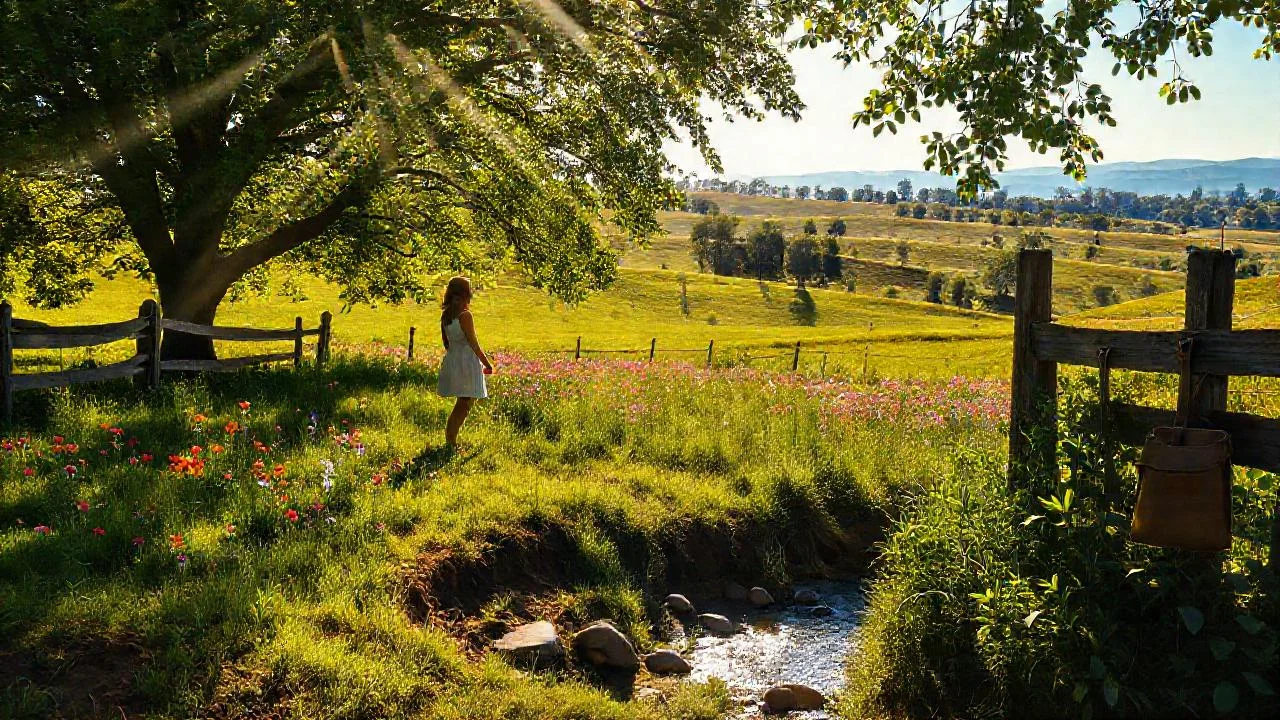 Naturaleza serena, luz y quietud