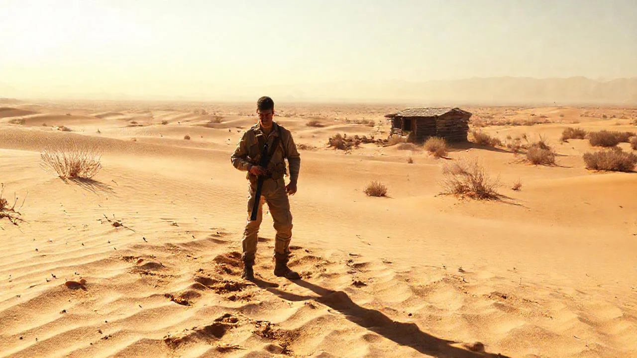 Solitario vigilante en desierto inmenso
