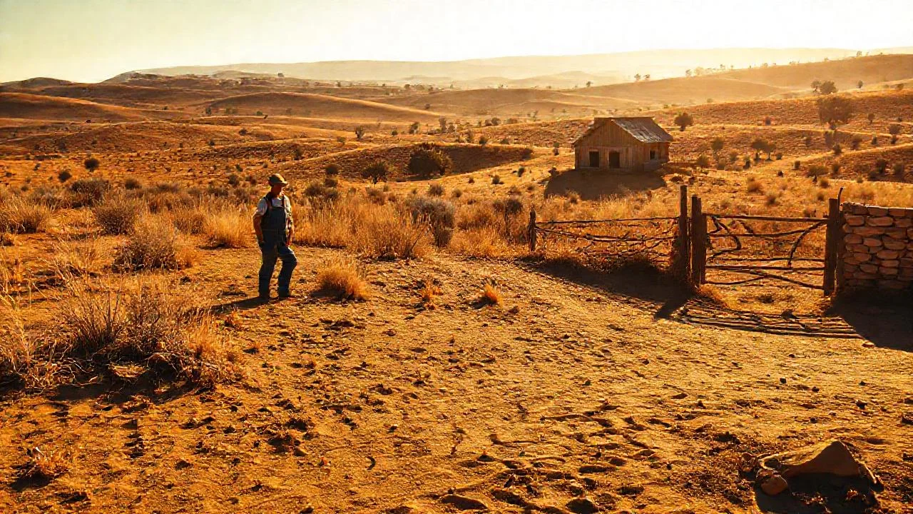 Un paisaje rural árido y sereno